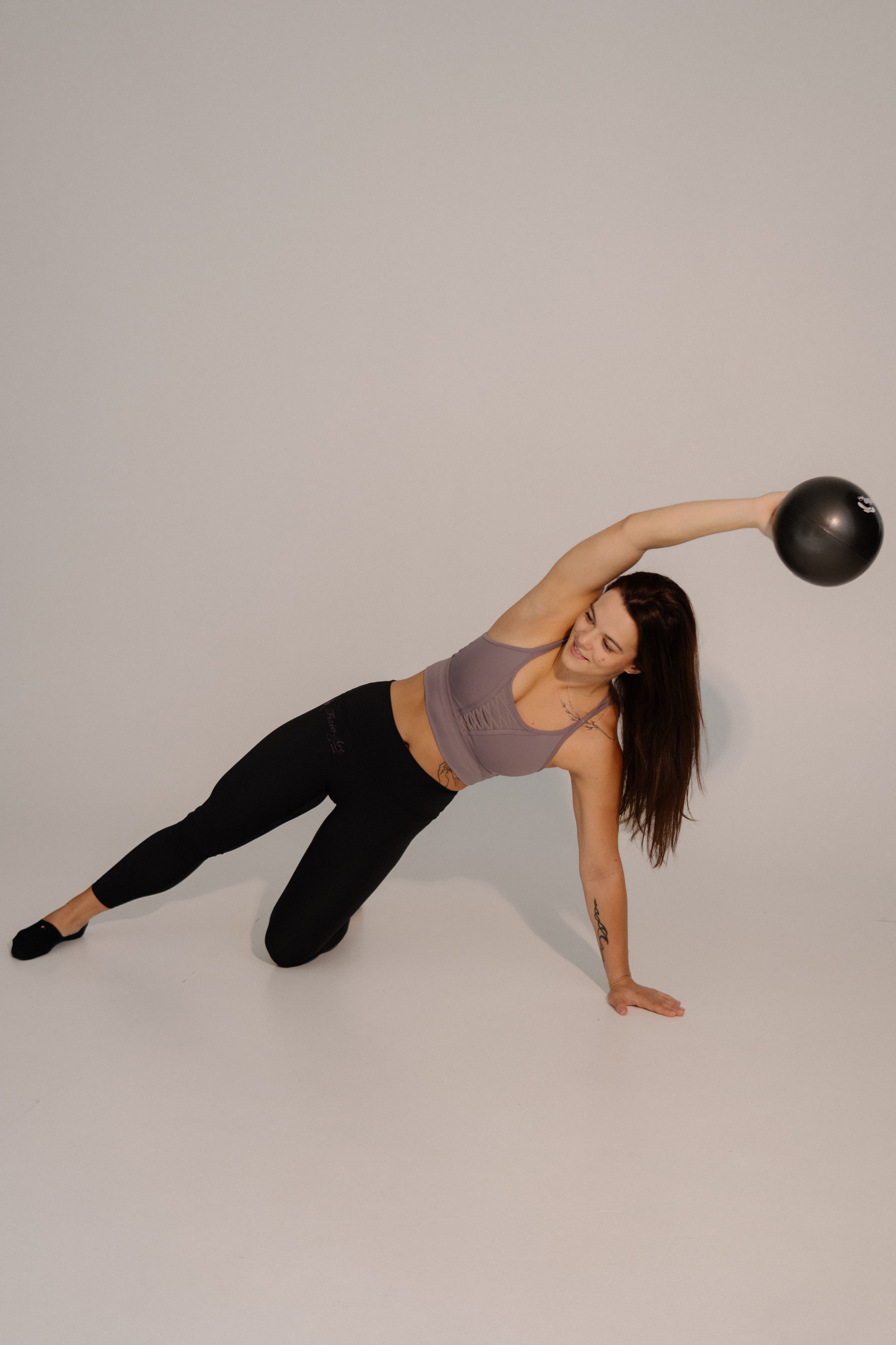People performing core balance workout